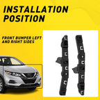 2X Front Bumper Bracket for Nissan Rogue Sport (2017–2019)