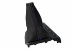 Leather Automatic Shift Boot Cover for Kia Optima (2011–2015) Black Purple Stitch
