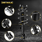 Set of 2 Complete Strut Shock Spring Assemblies for Kia Forte (2014–2018)