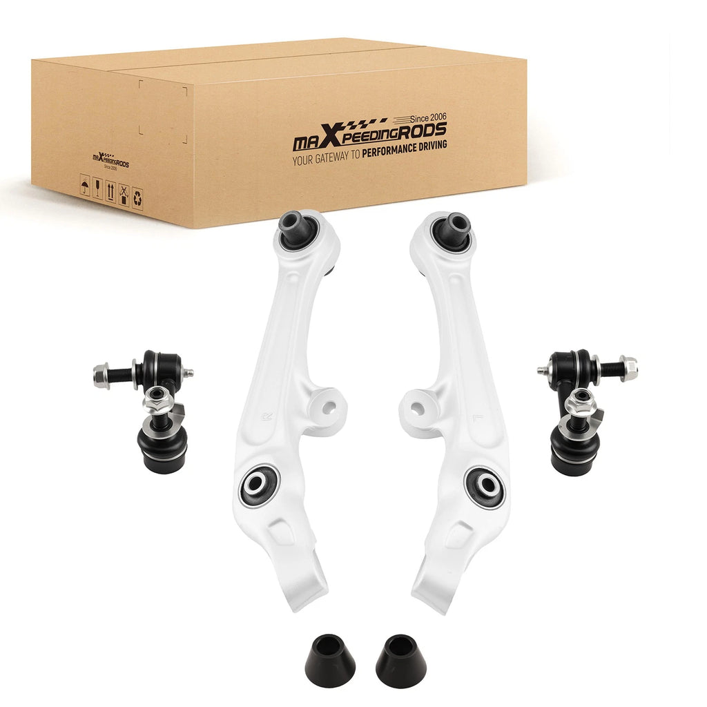 2X Front Lower Control Arms + 2X Sway Bar End Links for Nissan 350Z Infiniti G35 (2003–2008)
