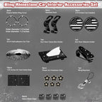 Engine Button Ring Air Fresheners Keychain Decor for Ford (2017-2024)
