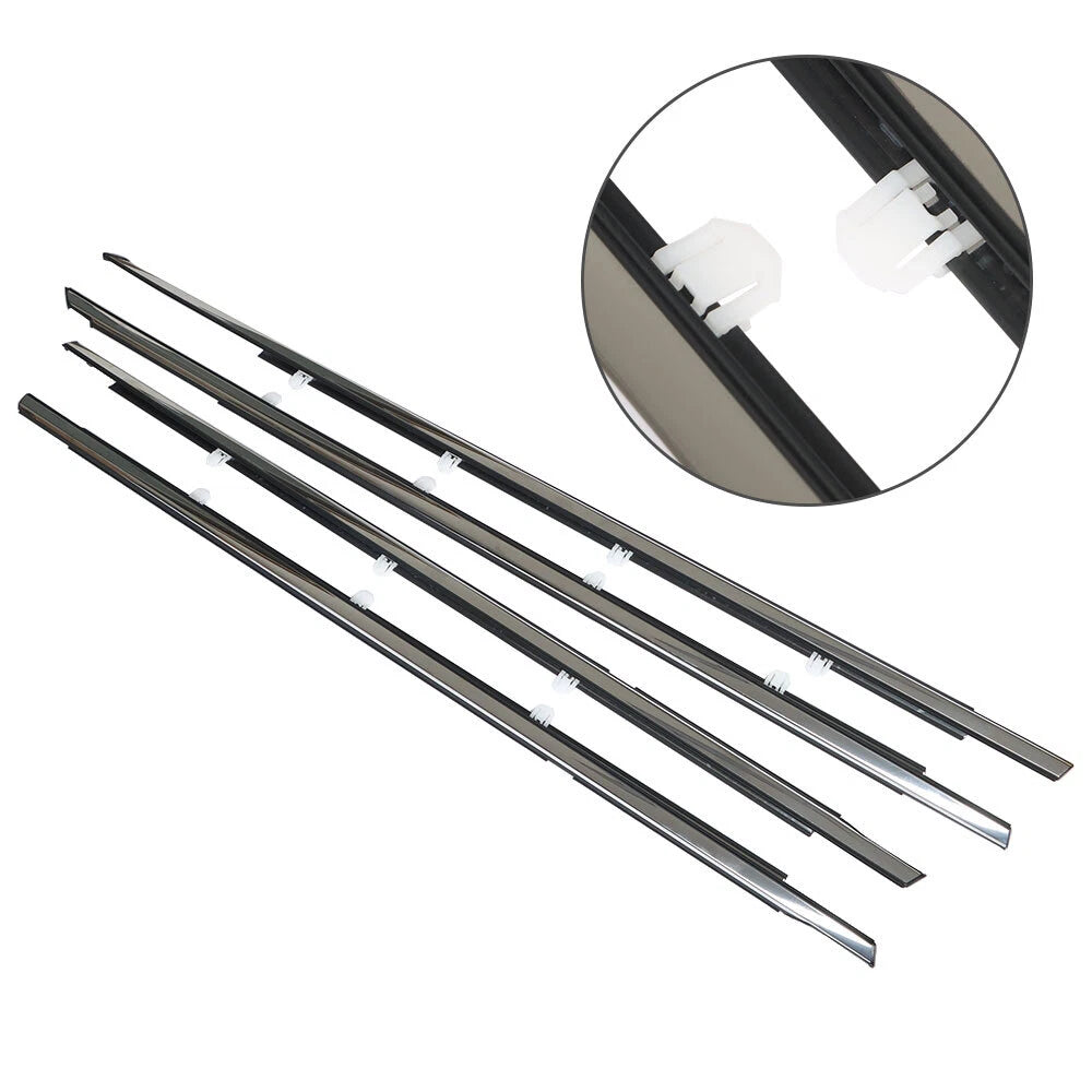 Set of 4 Window Weatherstrip Moulding Trim for Honda Accord (2008–2012)