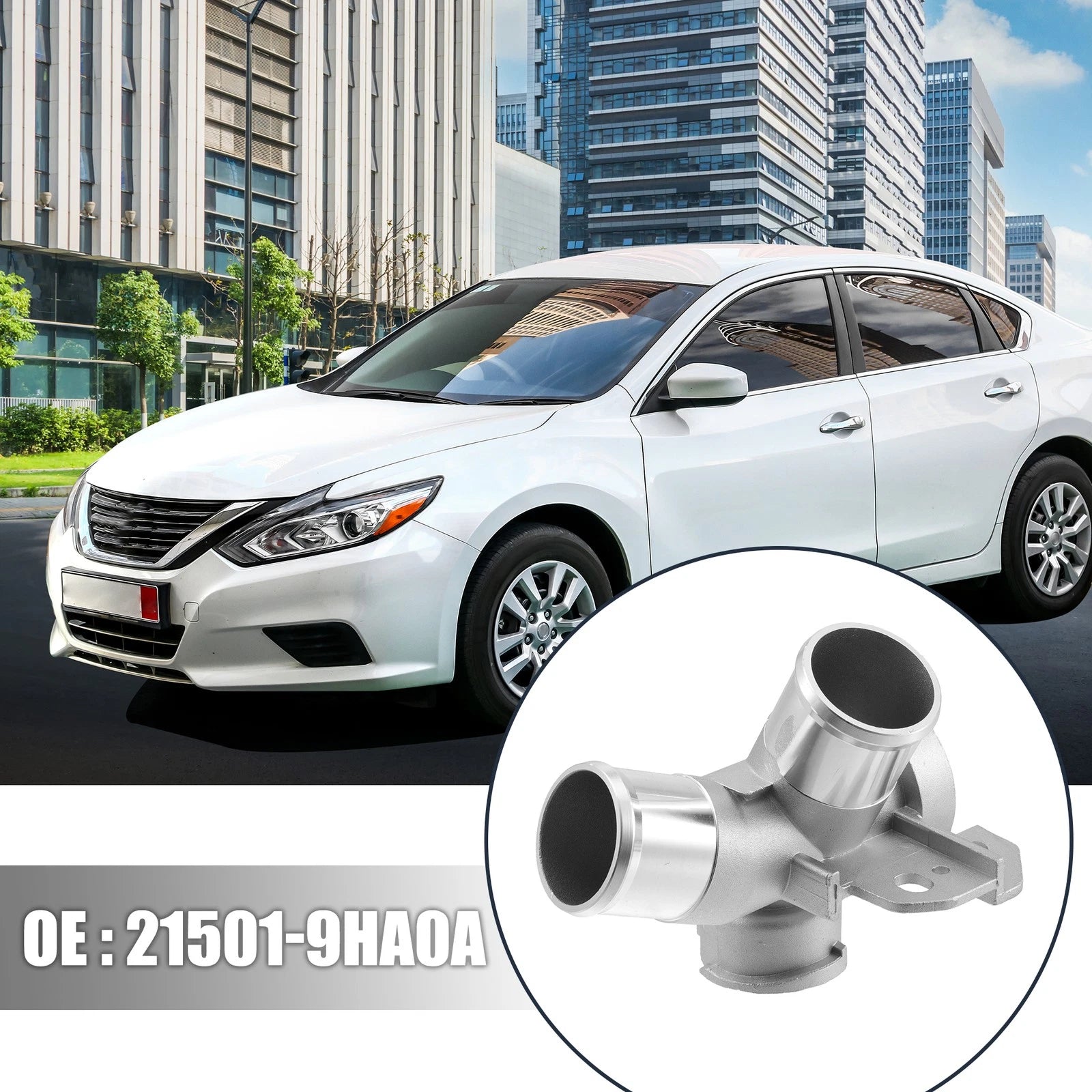 Car Coolant Thermostat Water Inlet Pipe for Nissan Altima Maxima (2016–2020) 21501-9HA0A