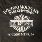 Harley Davidson Women's T-Shirt Black Pocono Mountain Graphic XL (2000–2023)
