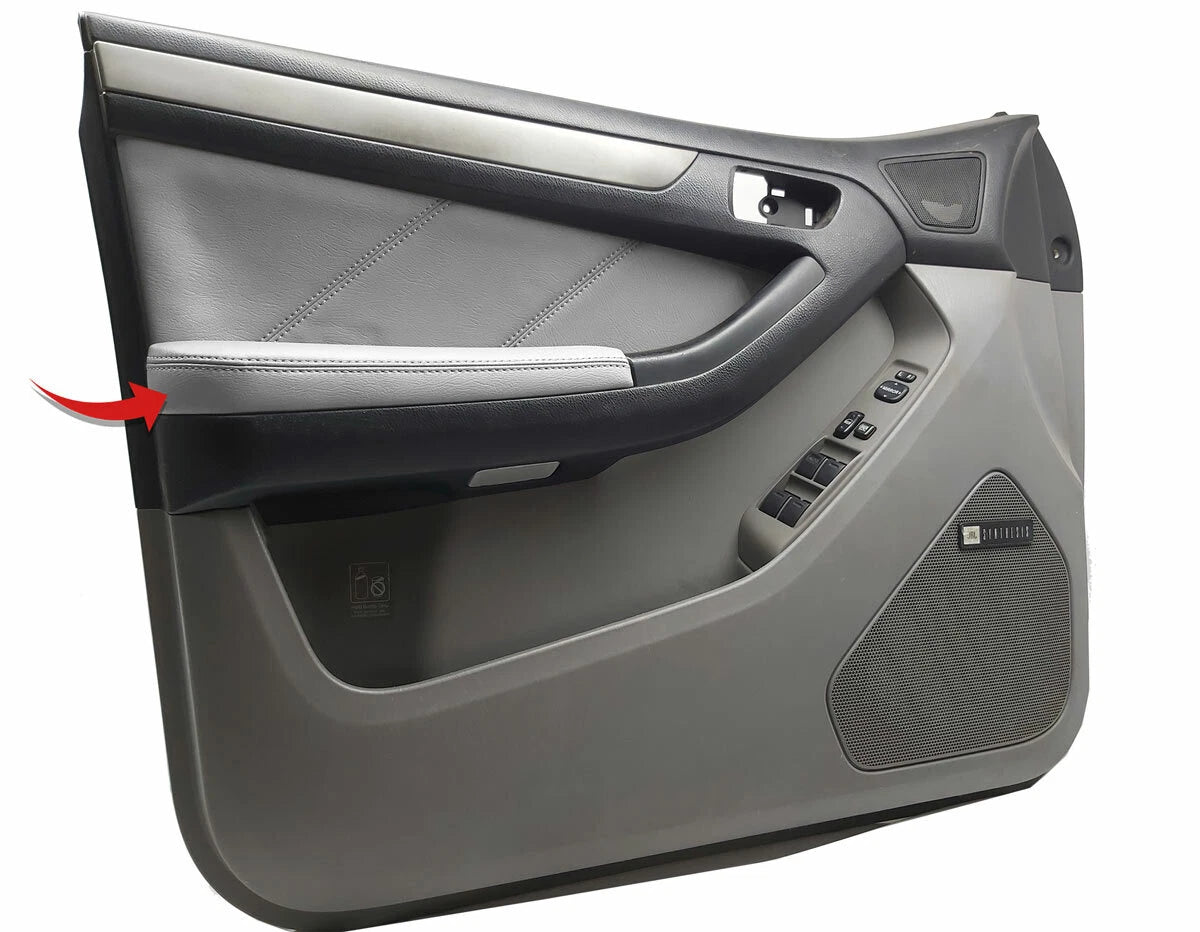 Front Armrest Door Panel Cover for Toyota 4Runner (2003–2009) Gray PVC Leather