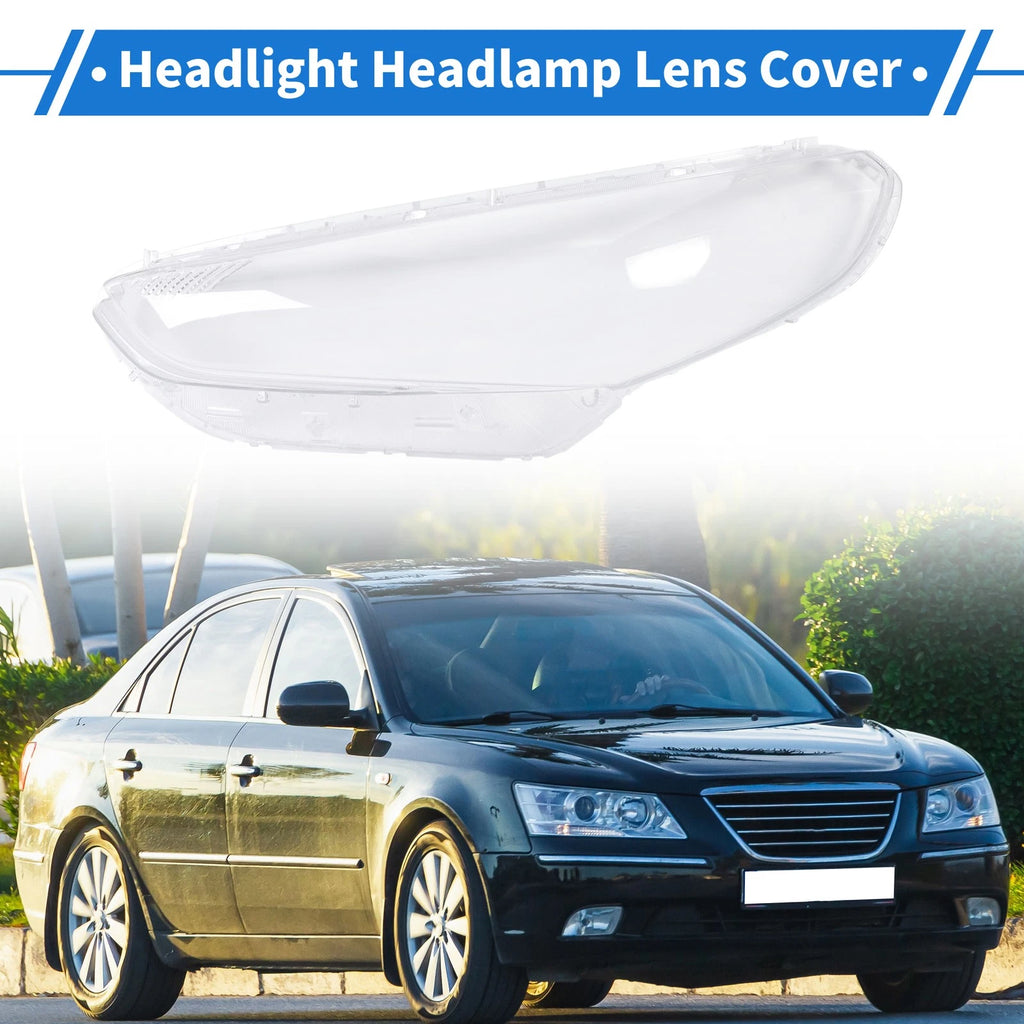 1 Pcs Headlight Lens Cover for Hyundai Sonata (2018–2019) PC Clear