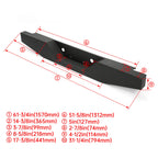 Rear Step Bumper for Ford Ranger Pickup (1993–2011) - Powder Coated Steel