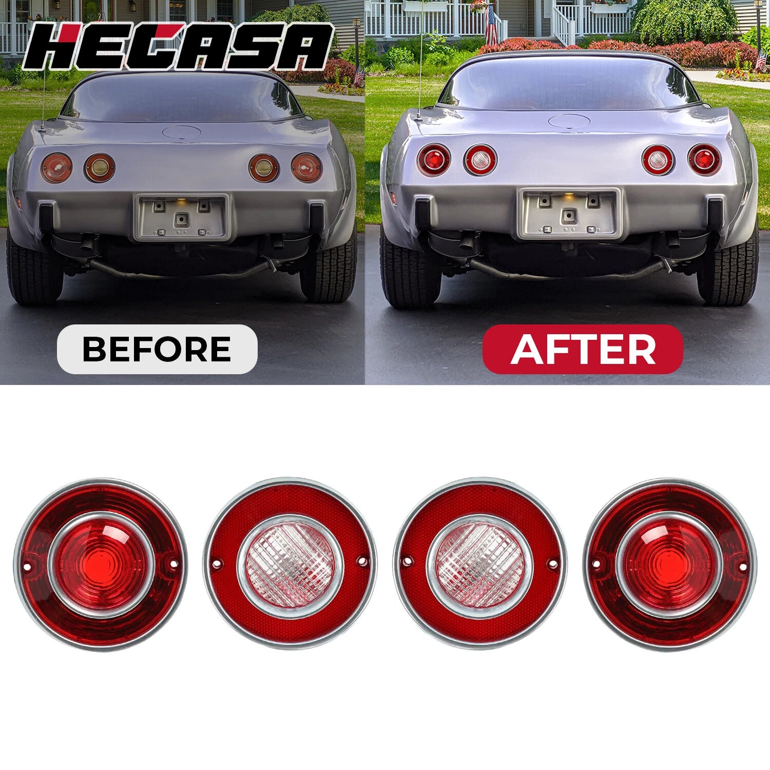 Tail Lights Set for Chevrolet Corvette C3 (1975-1979)