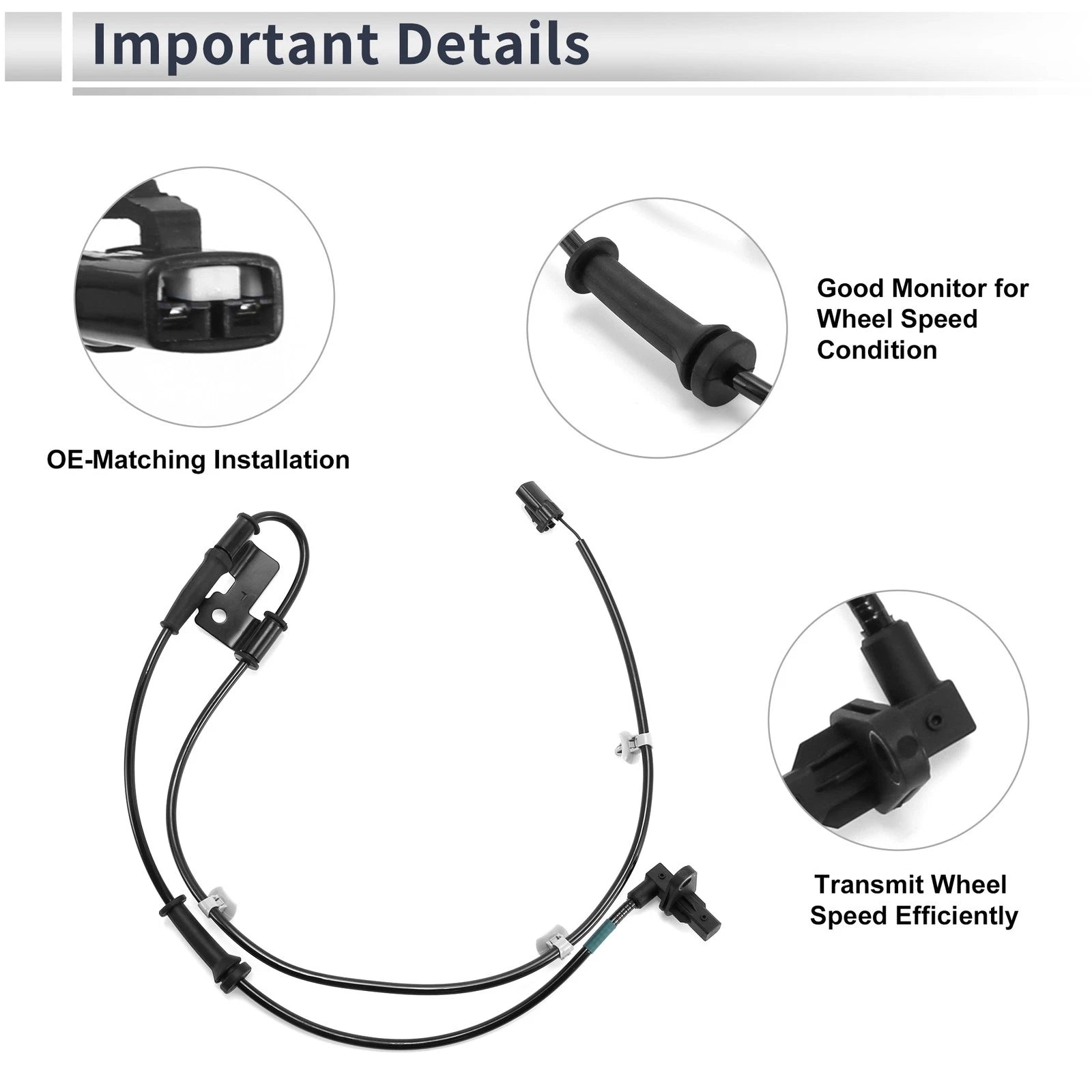 ABS Wheel Speed Sensor No. 956702B200 for Hyundai Santa Fe (2013–2018)