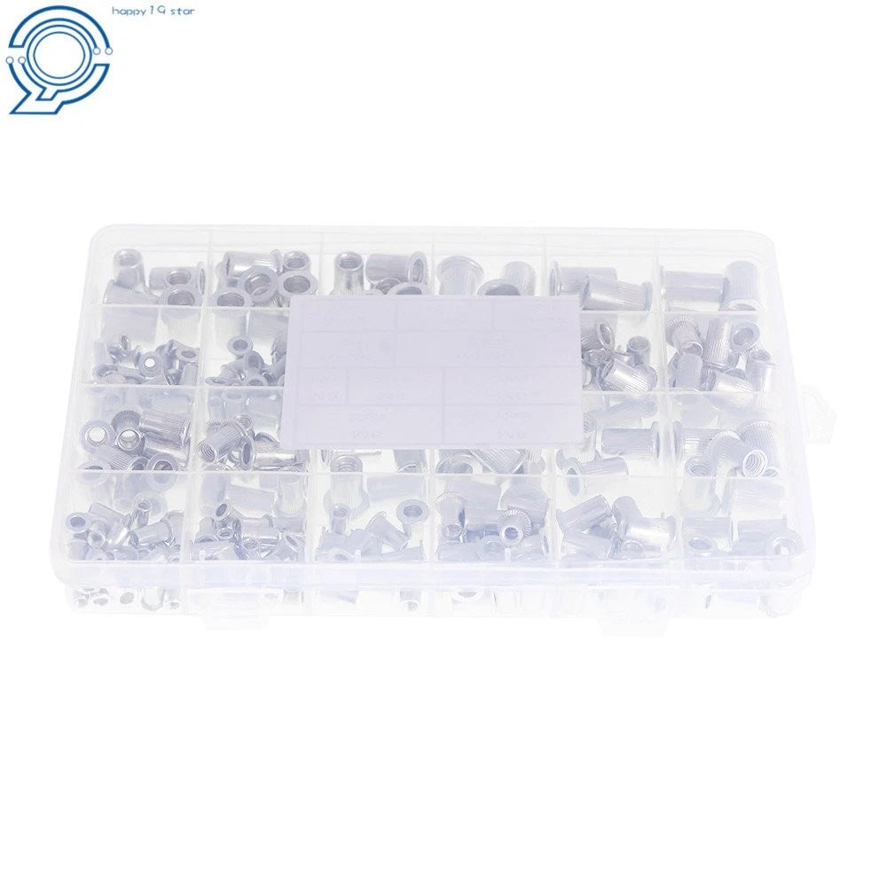 300Pcs Aluminum Rivet Nut Rivnut Nutsert Kit for Various Applications