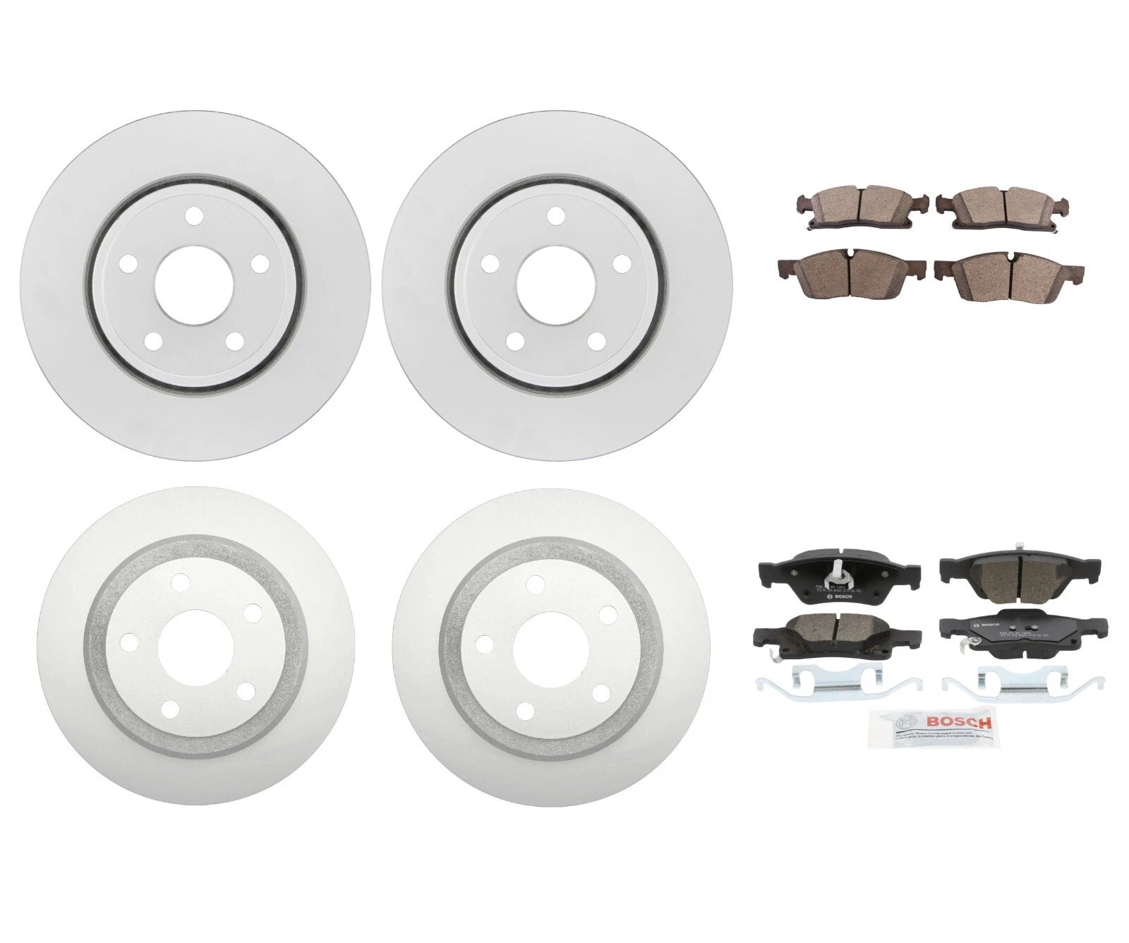 Bosch Disc Brake Rotors and Pads Kit for Dodge (Custom)