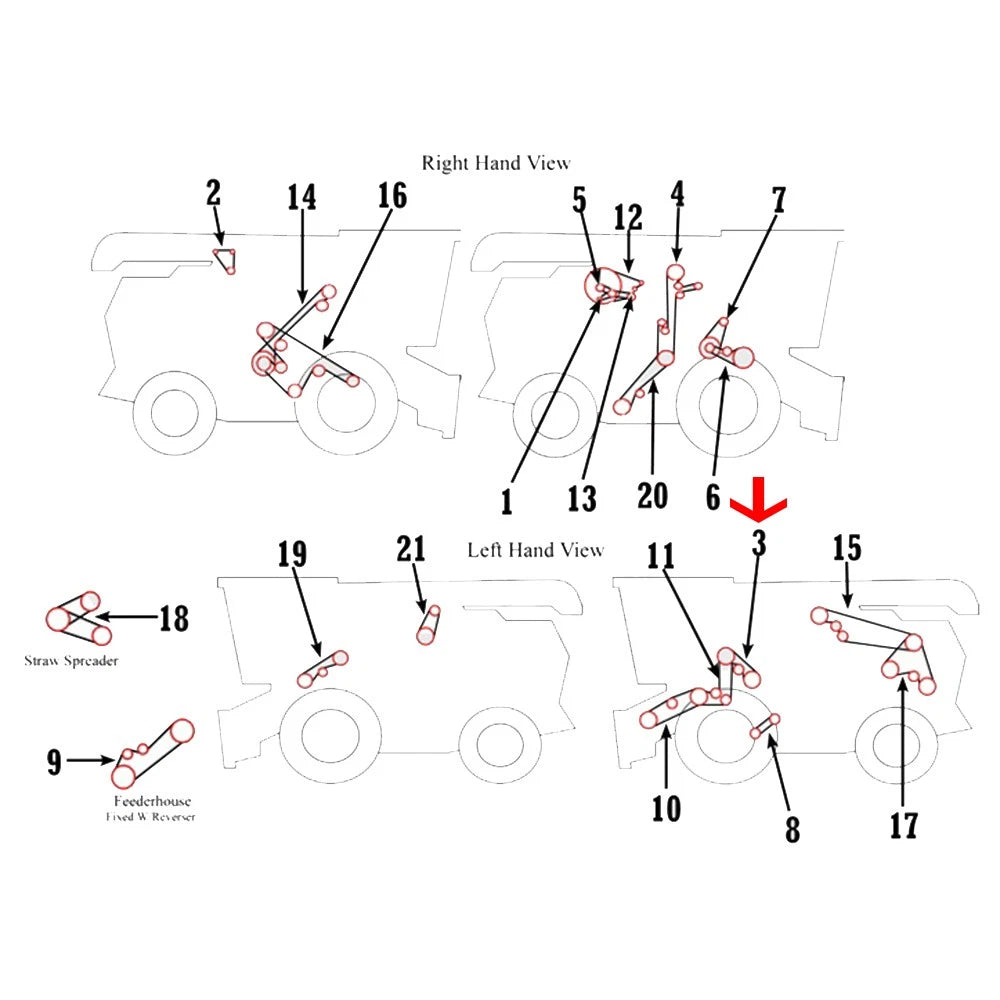 Drive Belt for John Deere 9650 (E16774)
