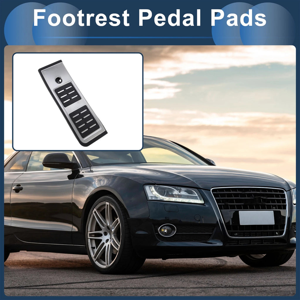1 Pc Footrest Pedal Cover for Audi A5 (2014–2024) Silver Tone