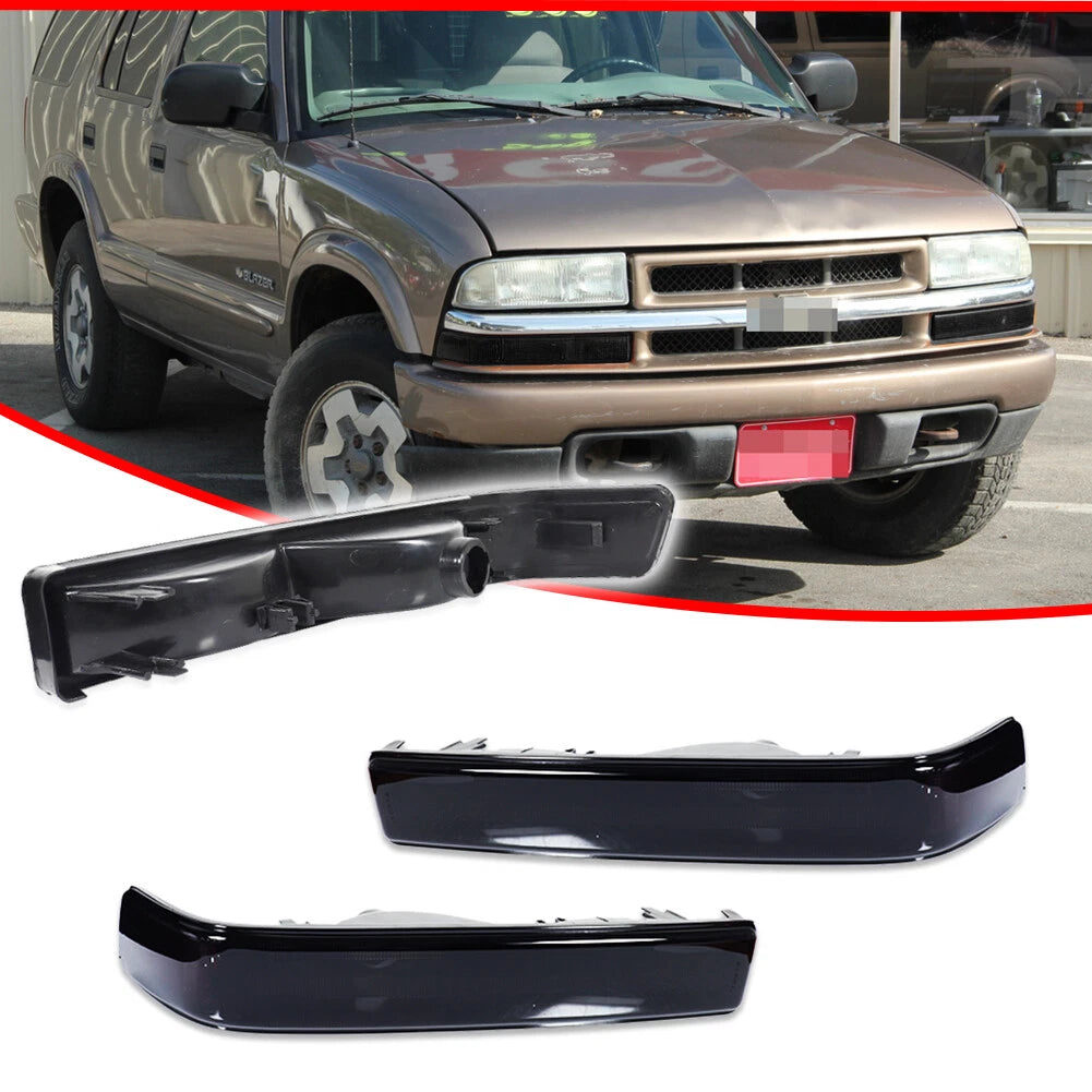 Smoked Front Bumper Parking Signal Lights for Chevy S10 Blazer (1998–2004)