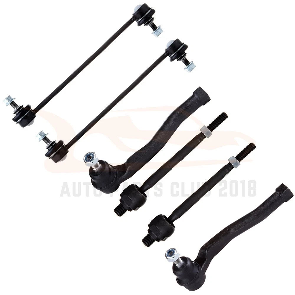 Set of 6 Front Sway Bars Inner Outer Tie Rods for Suzuki Swift (2004–2009)
