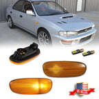 2X Amber Front Side Marker Lights for Subaru Impreza (1993–2001)