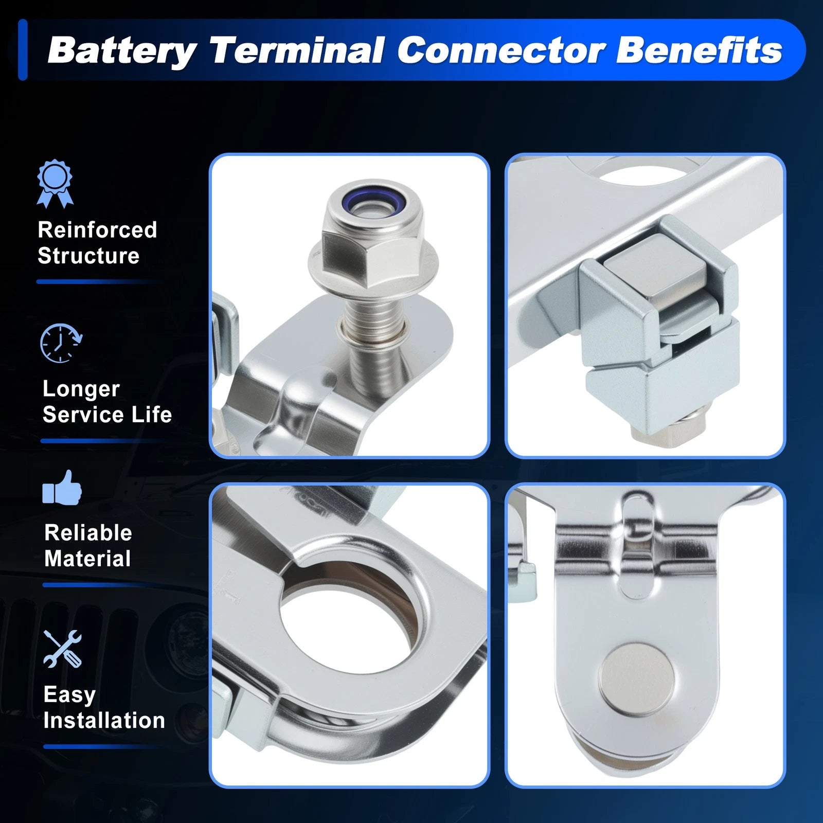 Positive Battery Terminal Connector for Ford F150 F250 Edge Fusion Mustang (2004–2023)