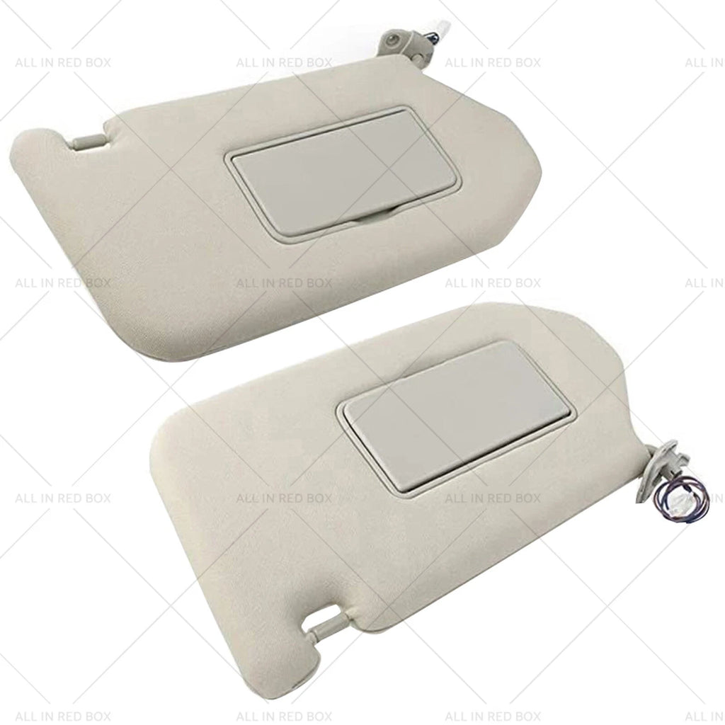 Set of 2 Grey Sun Visors with Mirror for Nissan Pathfinder Infiniti QX60 (2013–2020)