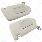 Set of 2 Grey Sun Visors with Mirror for Nissan Pathfinder Infiniti QX60 (2013–2020)