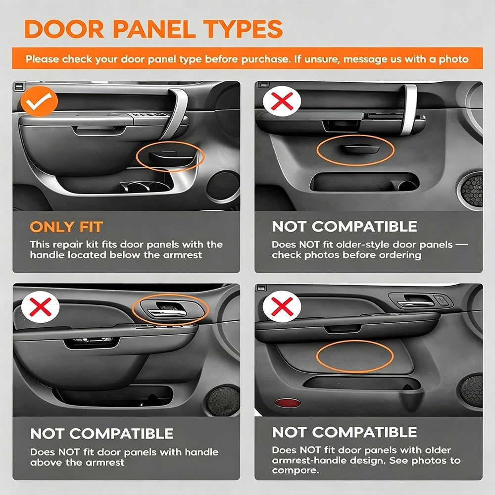 Front Left Armrest Kit for Chevy Silverado 1500 2500HD 3500HD (2010–2014)