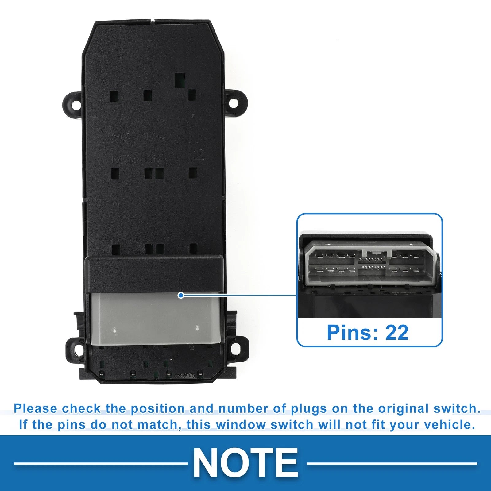 Power Window Switch for Honda City (2007–2011)