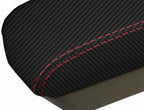 Carbon Fiber Console Lid Armrest Cover for Cadillac CTS (2008–2014) Red Stitch