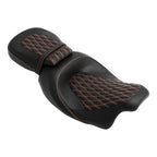 Gel Seat for Harley Touring (2009–2023) - Black/Orange