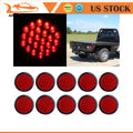 10x 4" Round LED Stop Turn Tail Brake Lights for Kenworth Peterbilt