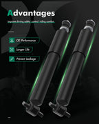 Set of 2 Front Shocks Struts for Chevrolet Silverado 1500 GMC Sierra 1500 (1999–2007)