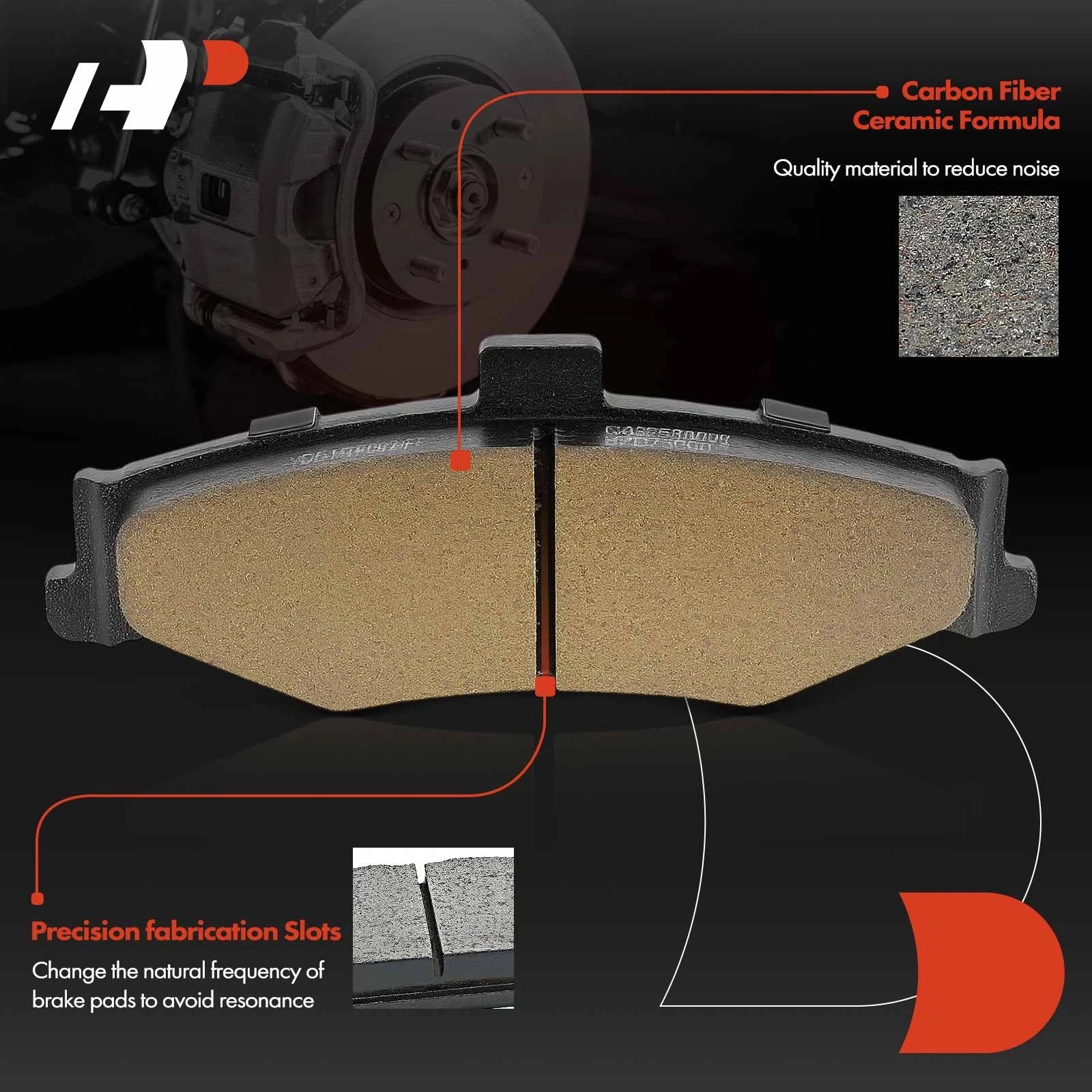 Rear Ceramic Brake Pad Set for Chevrolet Camaro Pontiac Firebird (1998–2002)
