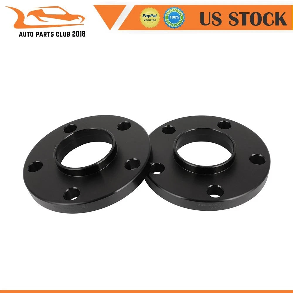 2X 15mm 5x112 Hubcentric Black Wheel Spacers for BMW 320i (2020–2022)