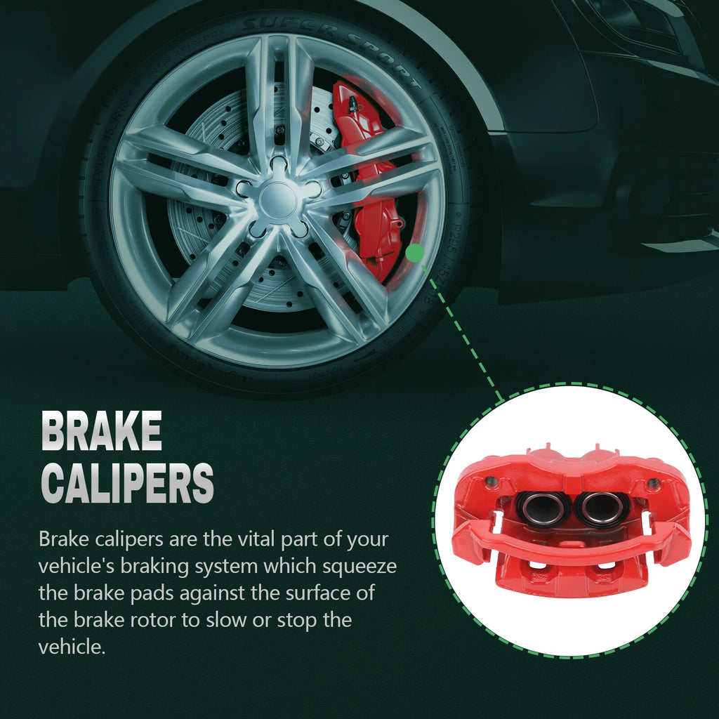 Rear Right Red Brake Caliper for Ford F-250 Super Duty F-350 (2000–2004)