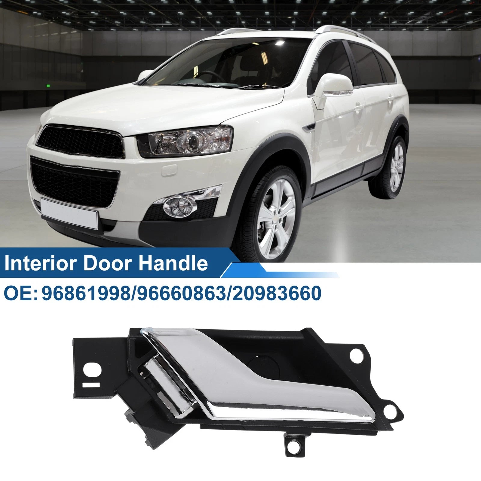 Interior Door Handle for Chevrolet Captiva Sport (2012–2017) No.96861998 Black Silver Tone