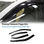Set of 4 Window Deflectors for Mitsubishi Lancer (2008) - Black Vent Visors