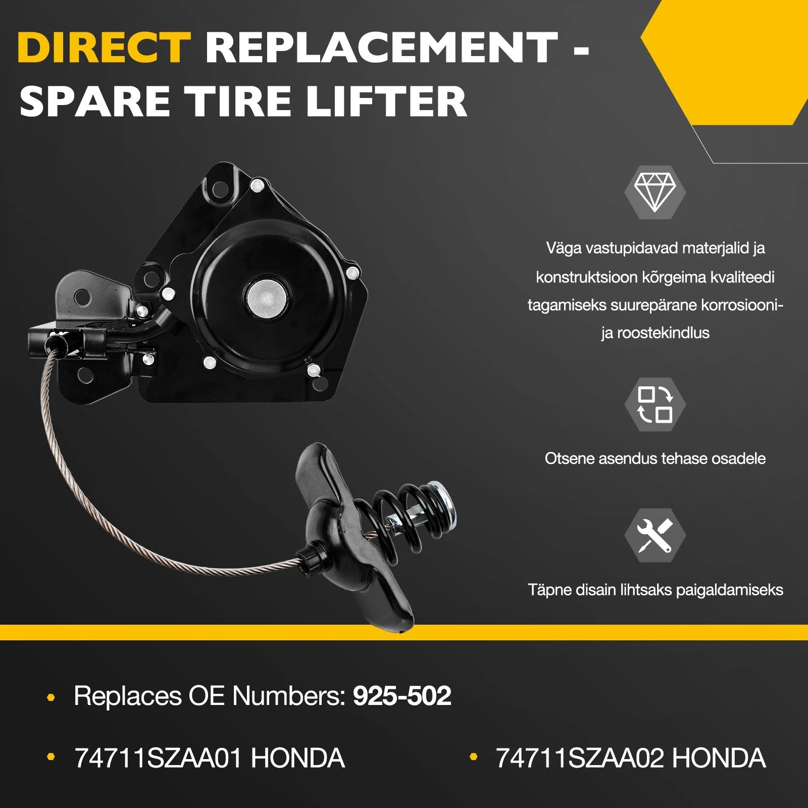 925-502 Spare Wheel Tire Hoist Assembly for Honda Pilot Acura MDX (2009–2020)