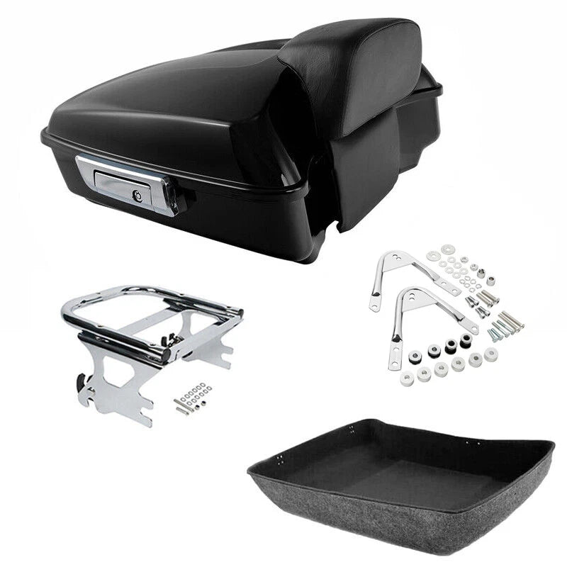 Chopped Trunk Backrest Mount Rack Docking Kit for Harley Touring (1997–2008)