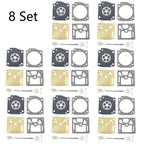 Set of 8 Carburetor Repair Kits for Husqvarna 362 365 371 372 Zama RB-60
