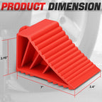 Set of 2 Red Stackable Wheel Chocks with Handle 8000lbs Capacity