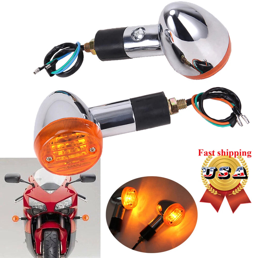 2X Turn Signal Lights for Honda Shadow VT750 VT1100 VTX1300 VTX1800 (US)