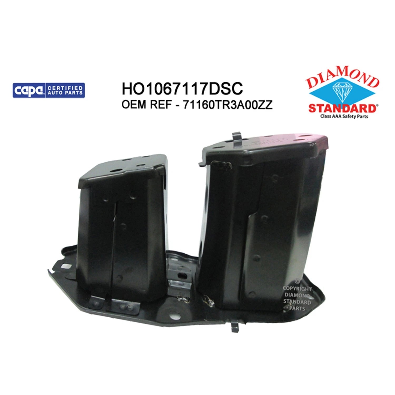 Replacement Steel Front Passenger Side Bumper Impact Bar Bracket for Honda