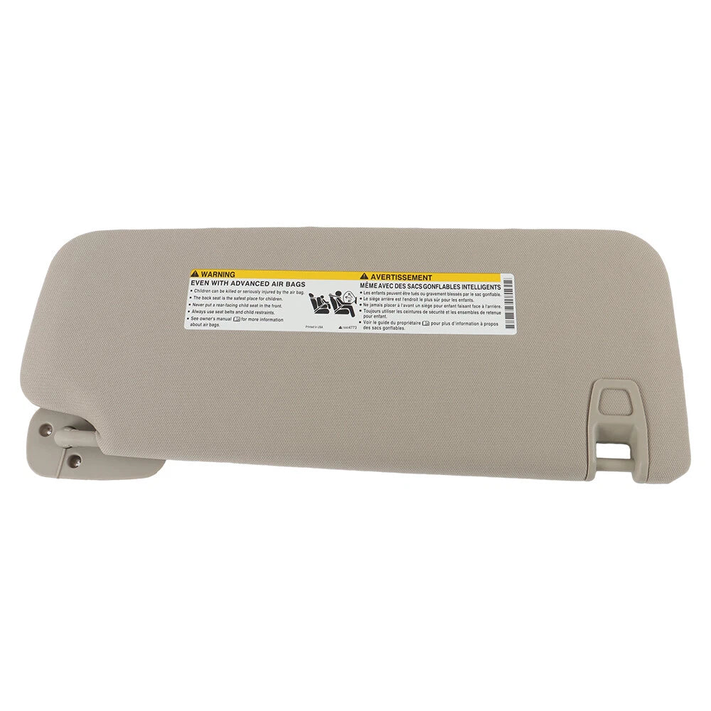 Driver Side Grey Sunvisor for Chevrolet Silverado Avalanche GMC Sierra Yukon (2007-2014)