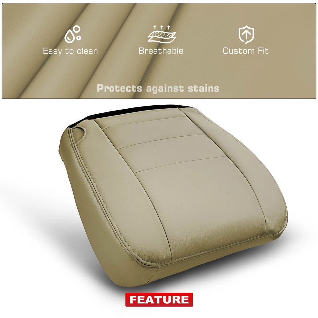 Front Left Seat Bottom Cover for Ford Excursion (2002-2004) Tan