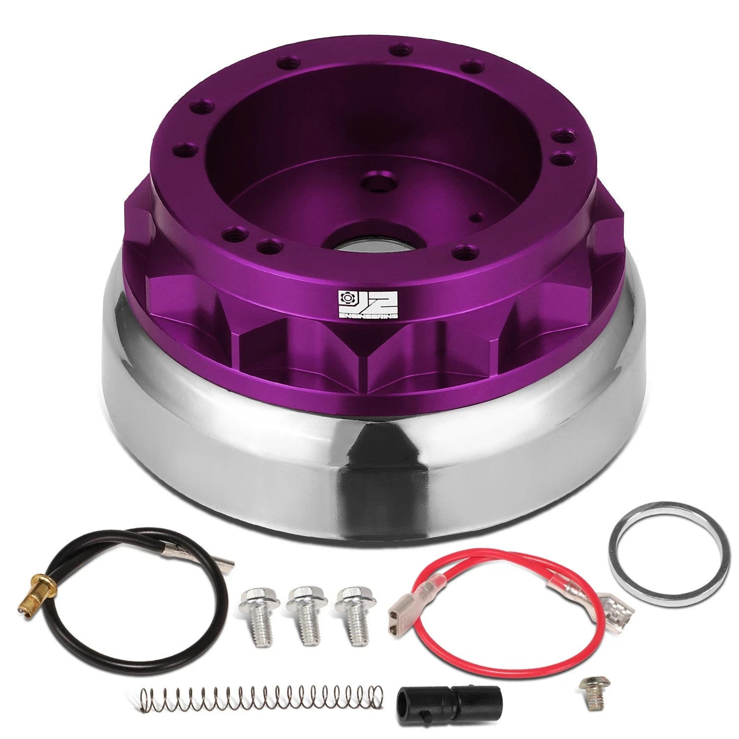 J2 6-Bolt Hub Adapter for Ford Fairlane Mustang (1965–1969) - Purple Aluminum