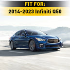 Headlight Eyelid Eyebrows for Infiniti Q50 (2014â2021) Gloss Black
