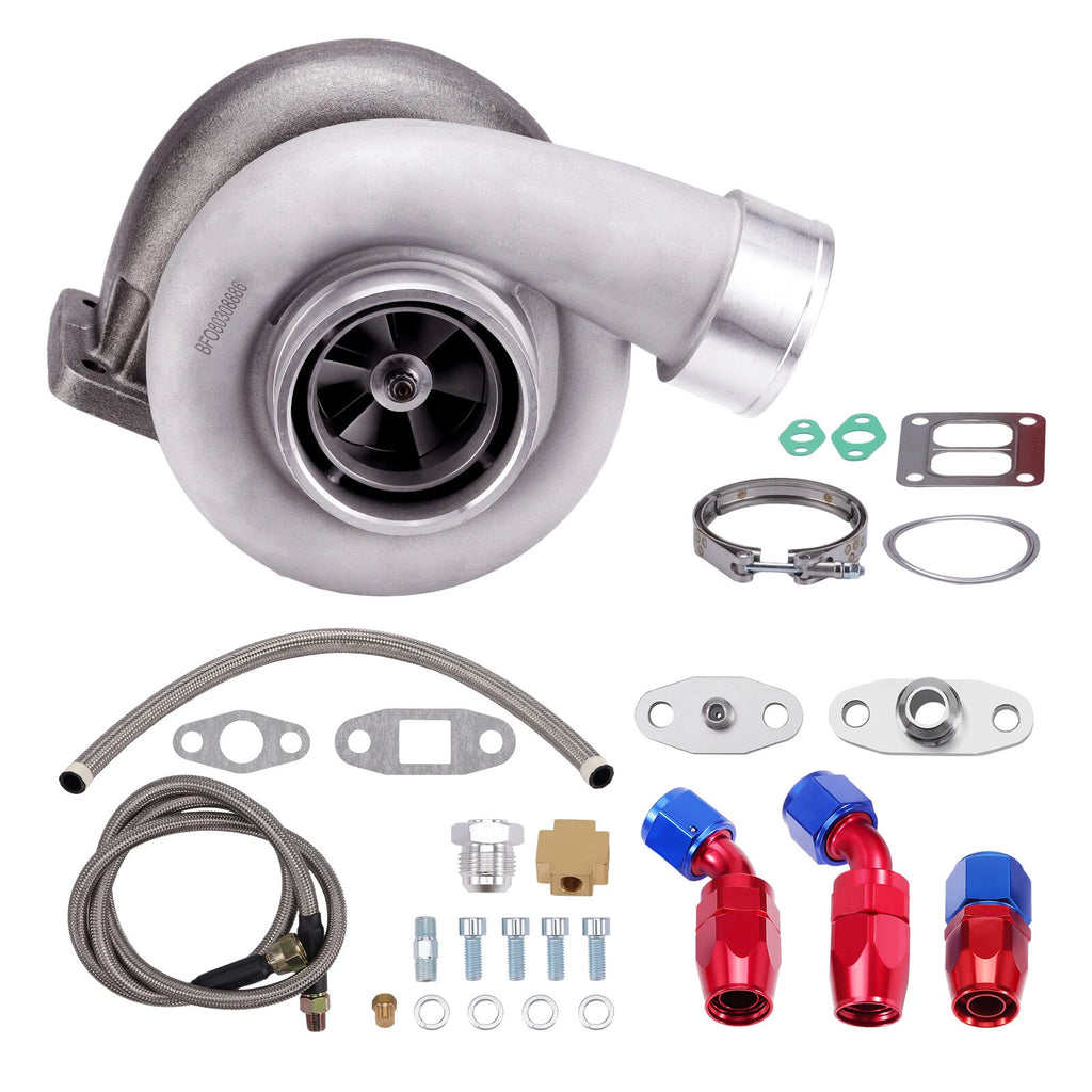 Gt45 Turbocharger with Oil Feed & Drain Lines for T3 T4 T3T4 T04E T04B