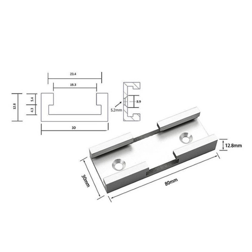 T Track Slot Fence Connector for Woodworking (800mm)