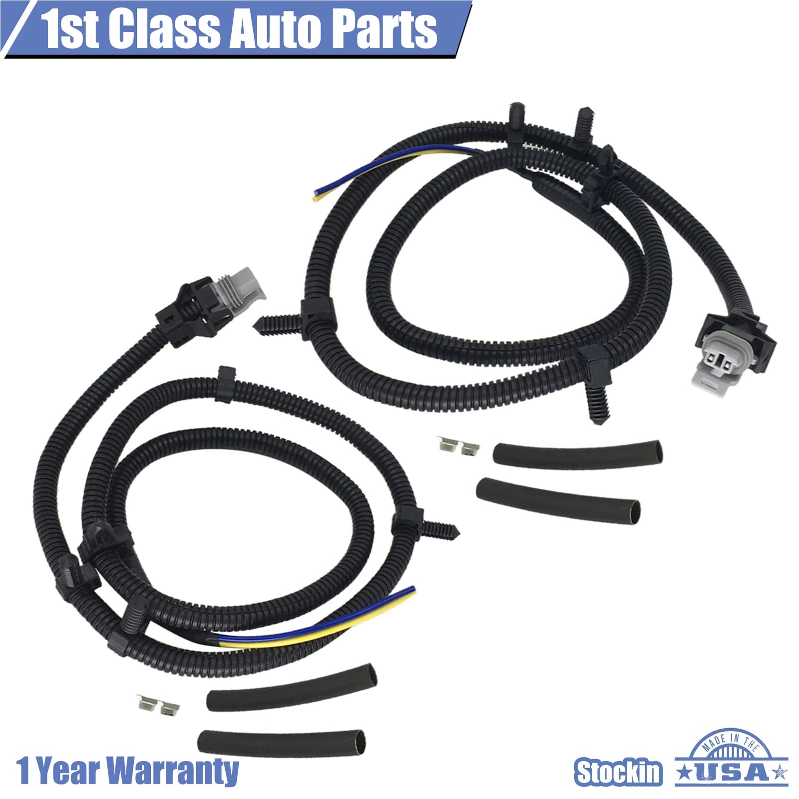 Set of 2 ABS Wheel Speed Sensor Wire Harness for Impala