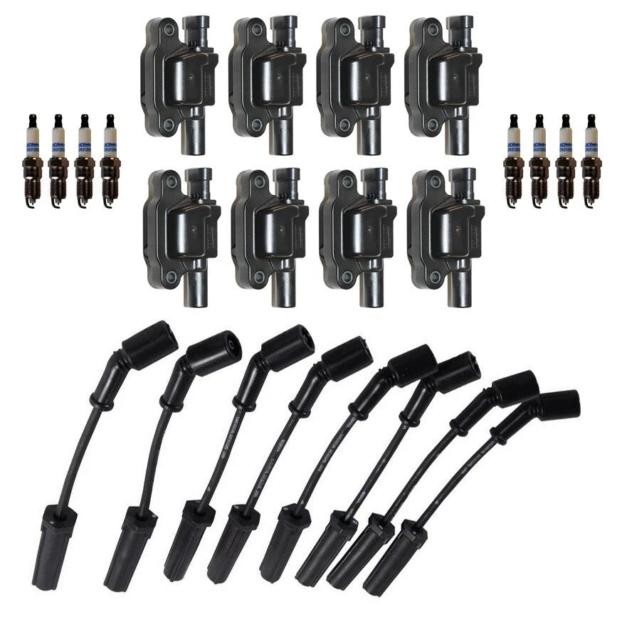 Set of 8 Ignition Wires & 8 Spark Plugs for Cadillac Chevy GMC V8