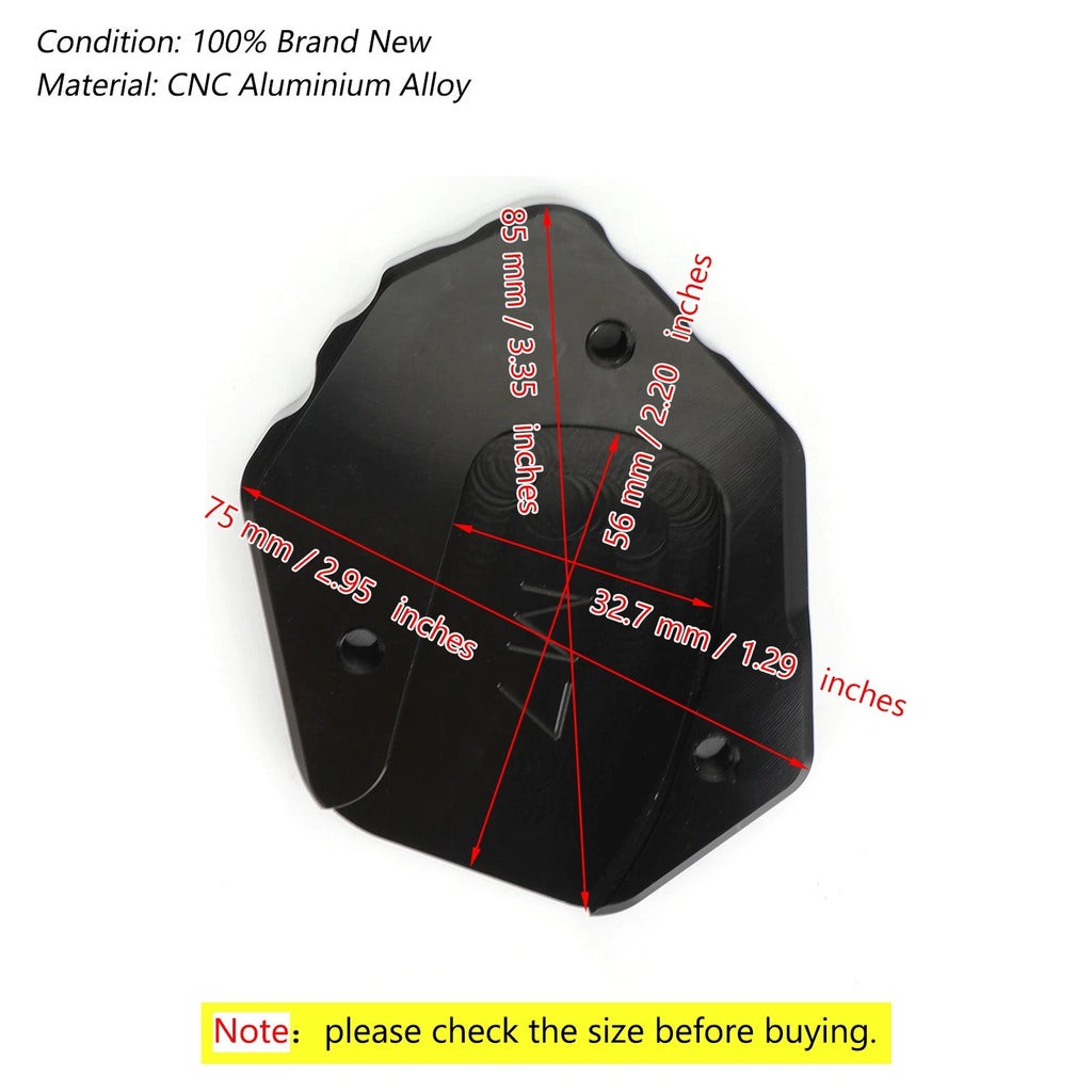 Side Stand Extension Kickstand Enlarger Plate for Yamaha MT-07 (2014–2023)
