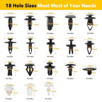 Set of 415 Plastic Rivets Clips for Universal Applications
